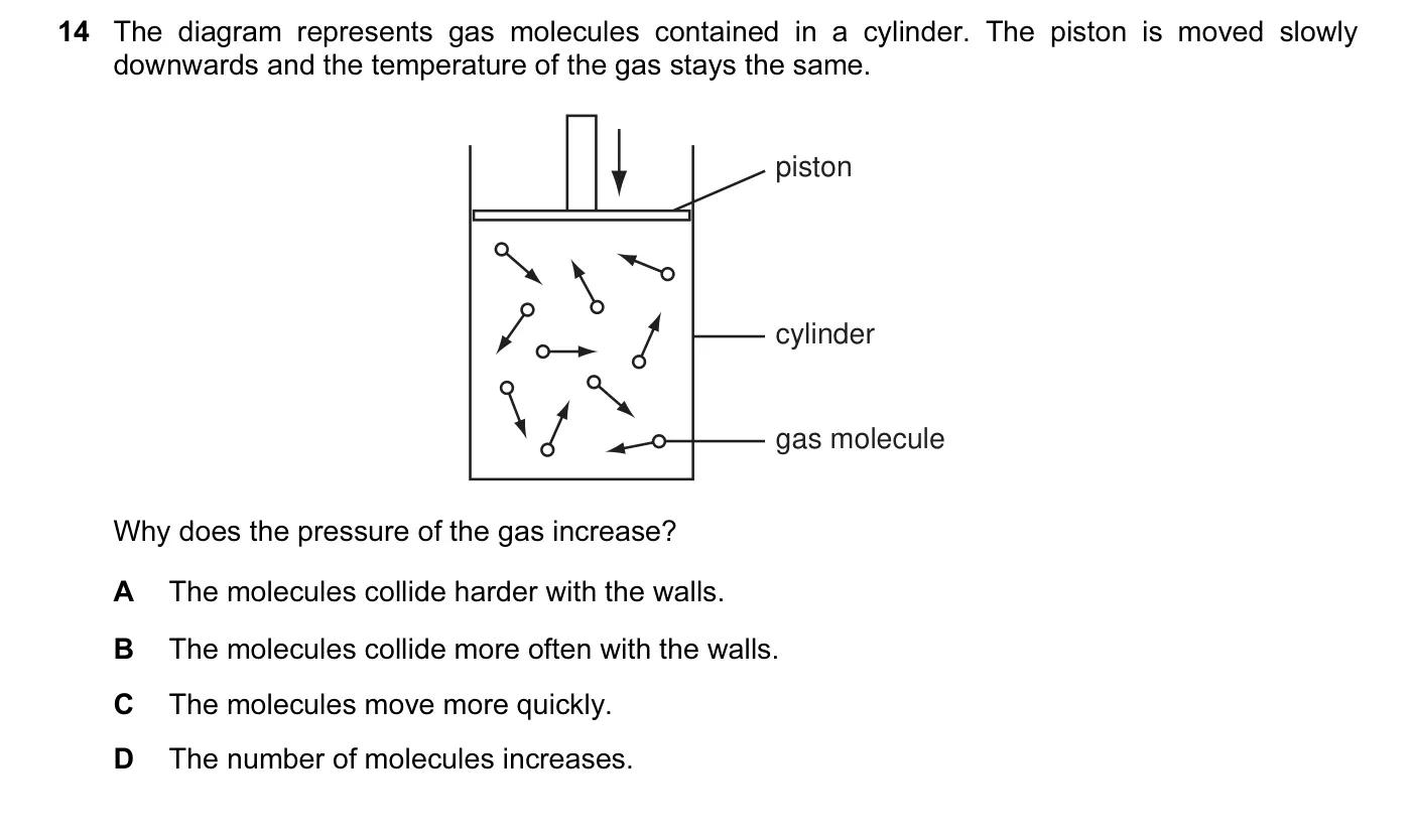Question 14, November 2004, 0625 Paper 01