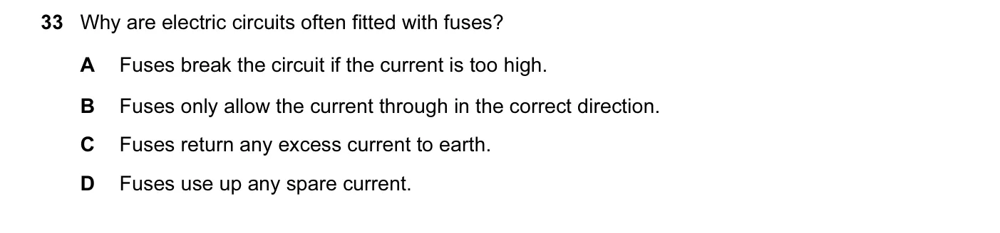 Question 33, November 2004, 0625 Paper 01