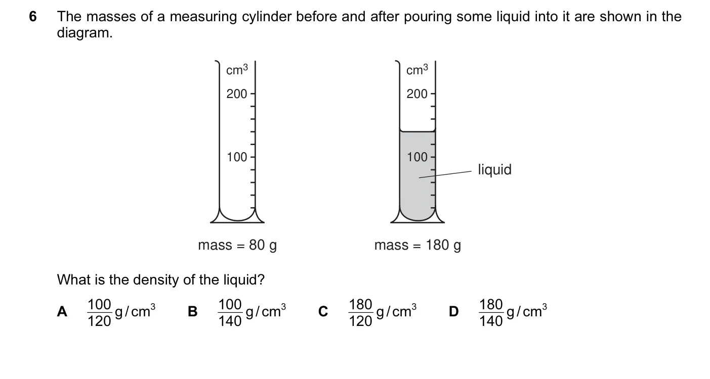 Question 6, June 2005, 0625 Paper 01
