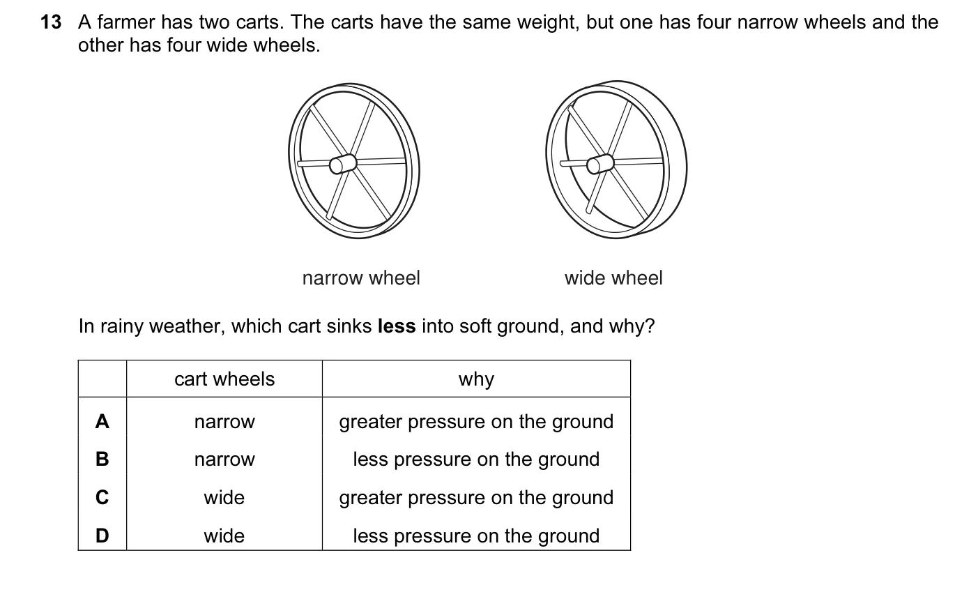 Question 13, June 2005, 0625 Paper 01
