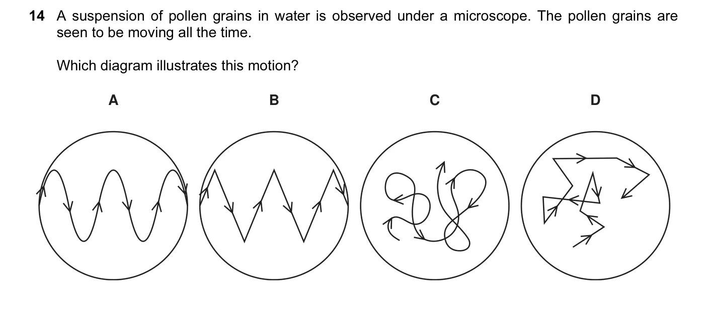 Question 14, November 2005, 0625 Paper 01