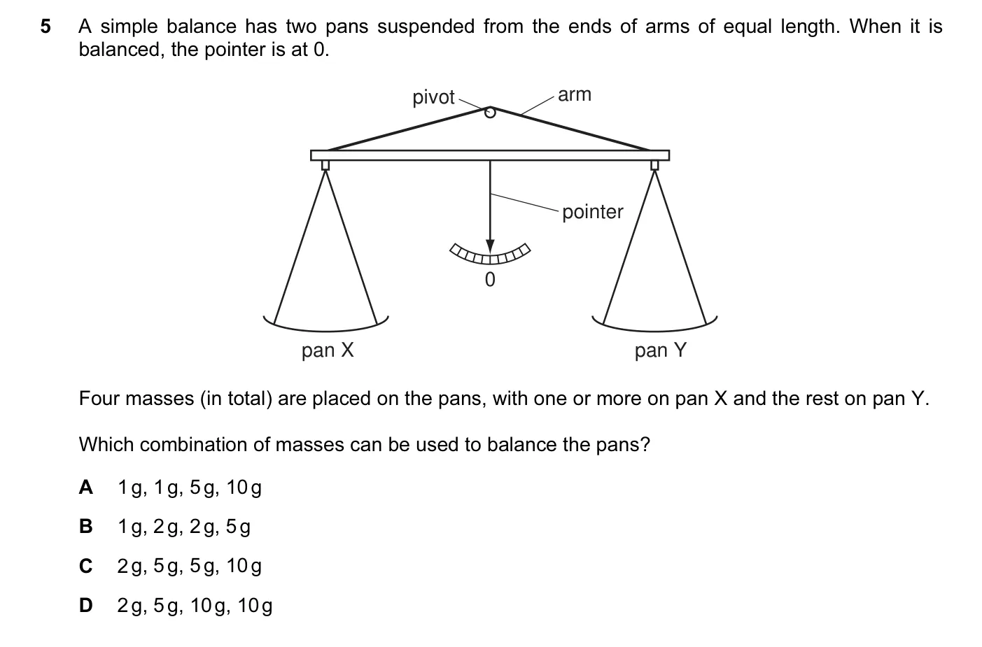 Question 5, June 2006, 0625 Paper 01