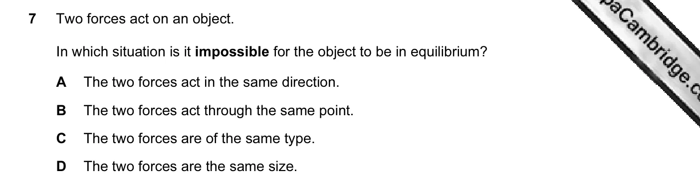 Question 7, June 2006, 0625 Paper 01