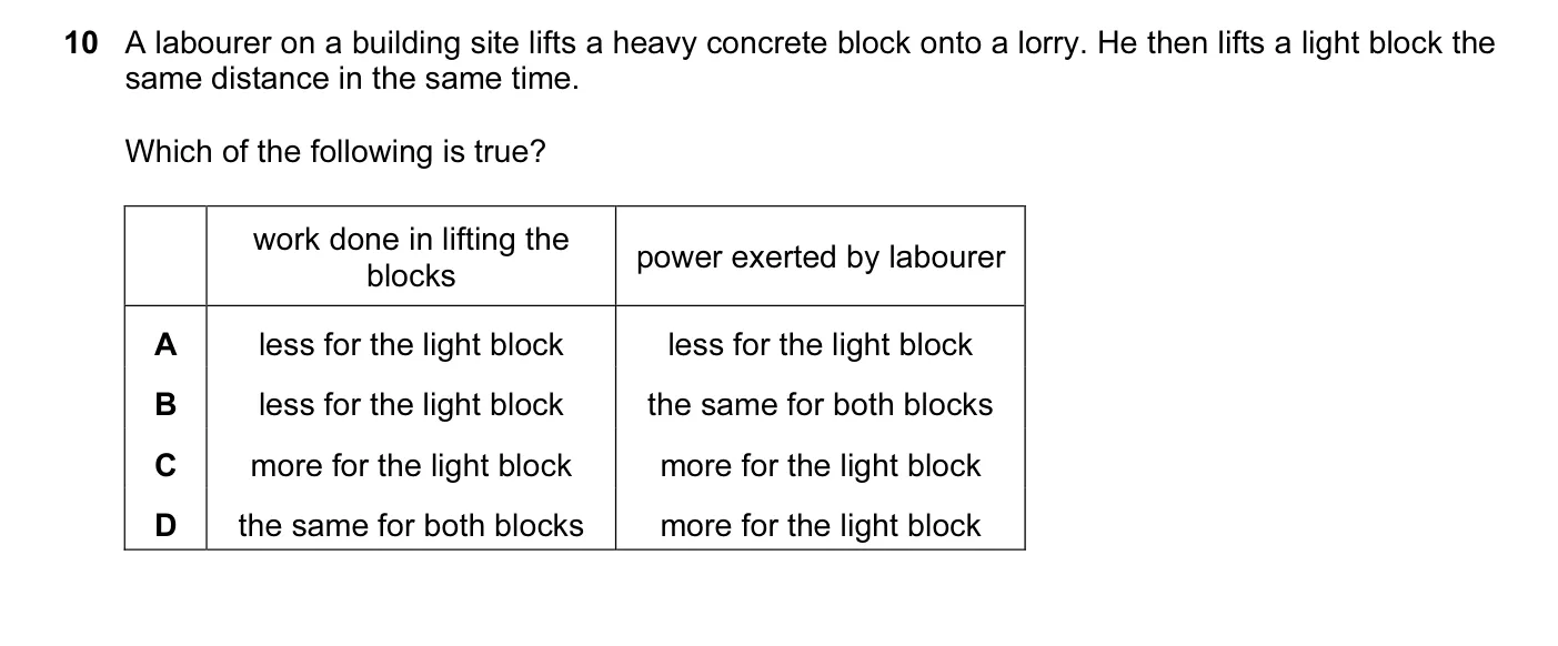 Question 10, June 2006, 0625 Paper 01