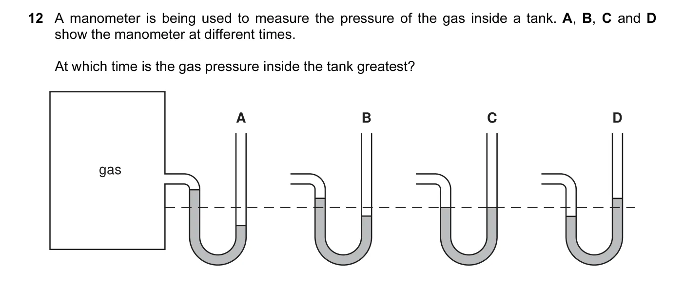 Question 12, June 2006, 0625 Paper 01