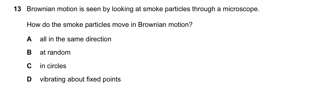 Question 13, June 2006, 0625 Paper 01