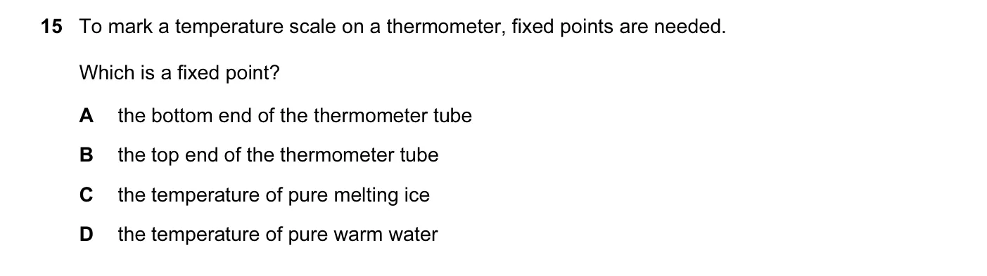 Question 15, June 2006, 0625 Paper 01