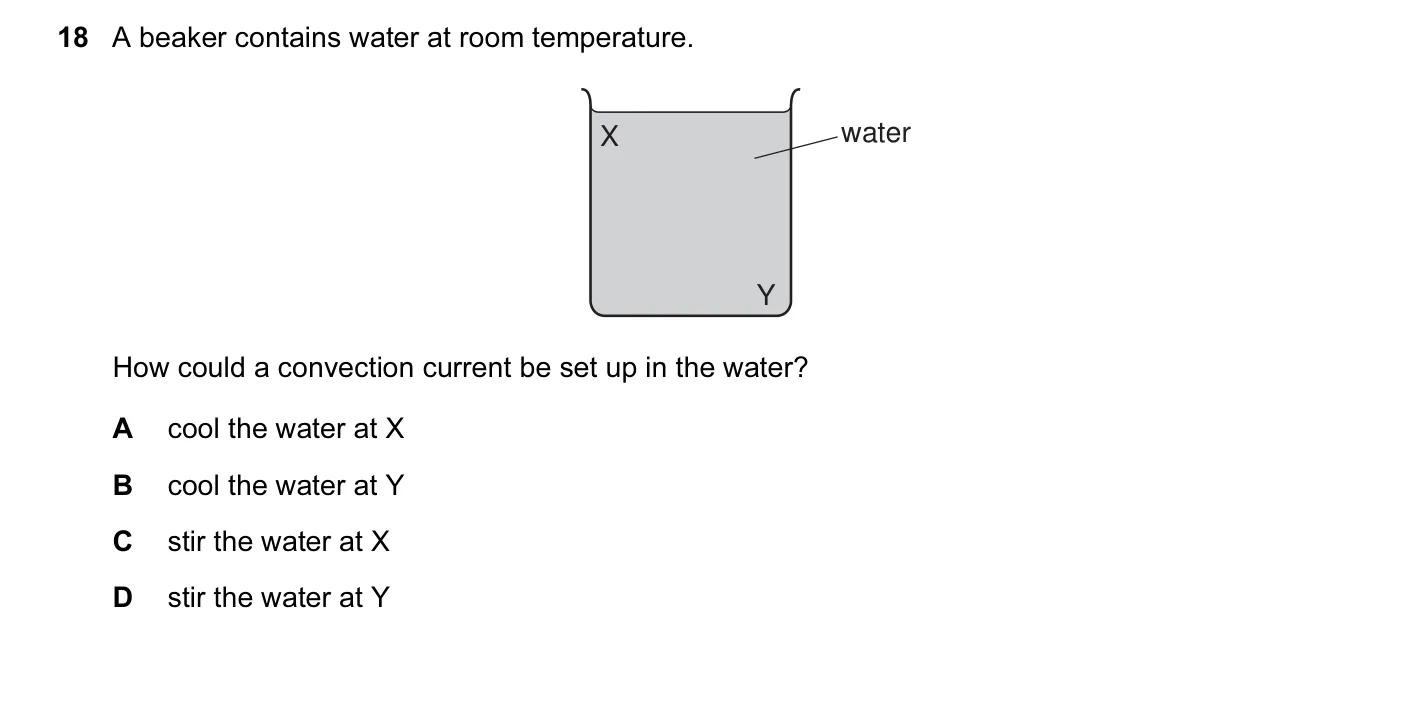 Question 18, June 2006, 0625 Paper 01