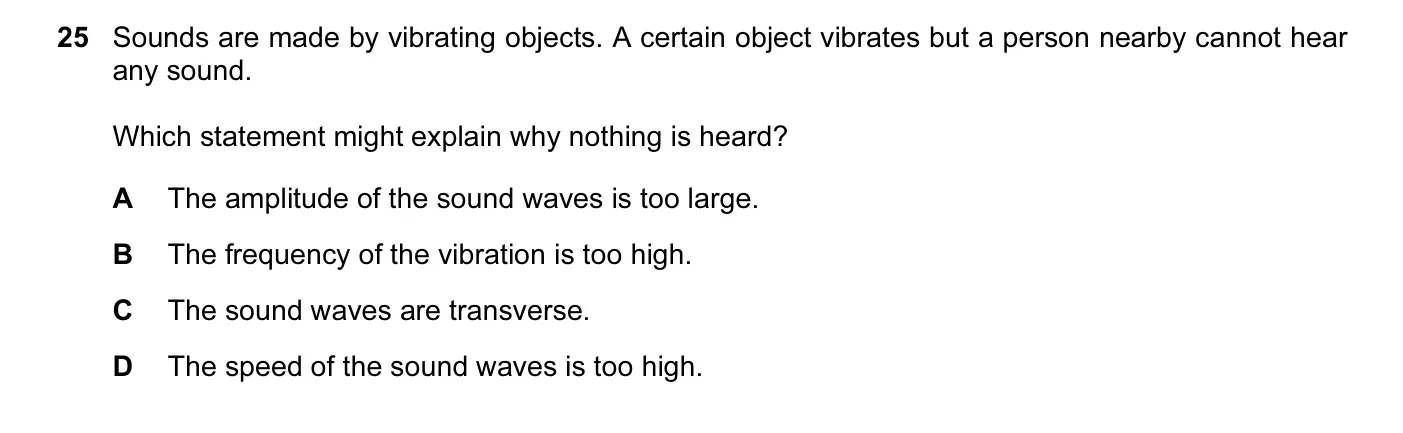 Question 25, June 2006, 0625 Paper 01
