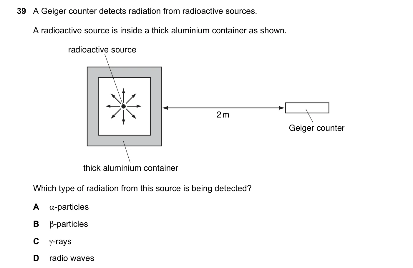 Question 39, June 2006, 0625 Paper 01