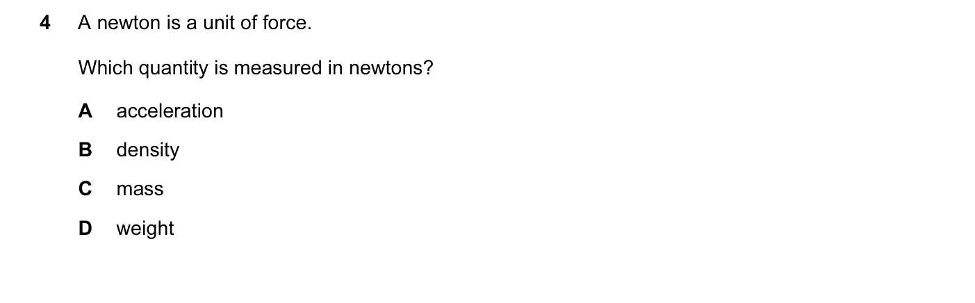 Question 4, November 2006, 0625 Paper 01