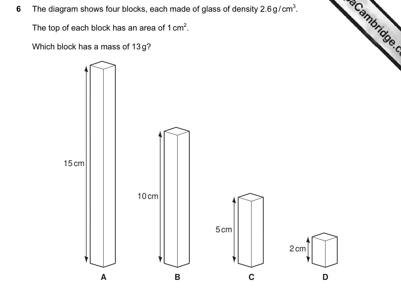 Question 6, November 2006, 0625 Paper 01