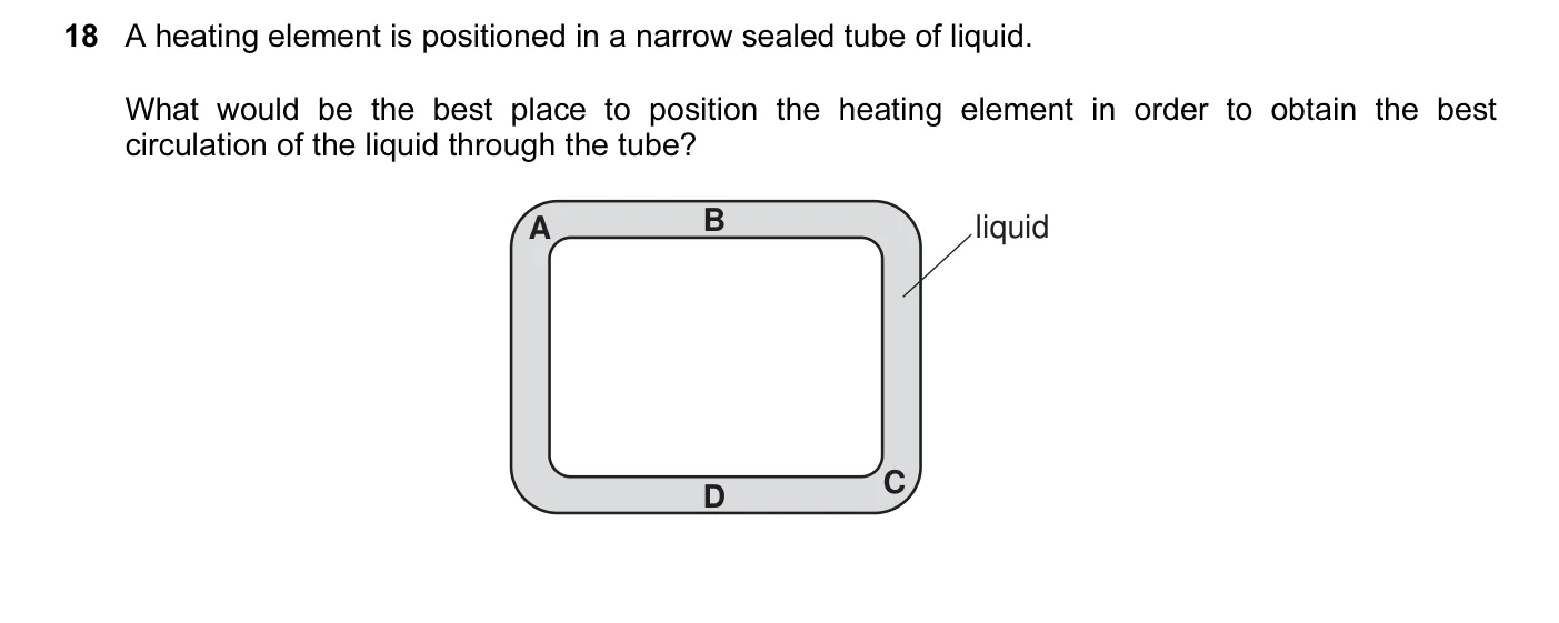 Question 18, November 2006, 0625 Paper 01