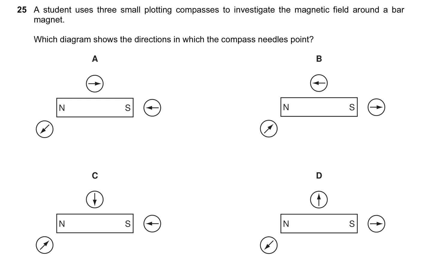 Question 25, November 2006, 0625 Paper 01
