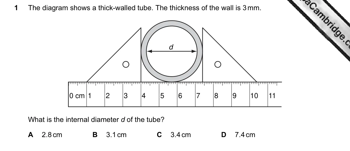 Question 1, June 2007, 0625 Paper 01