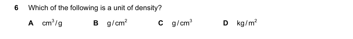 Question 6, June 2007, 0625 Paper 01