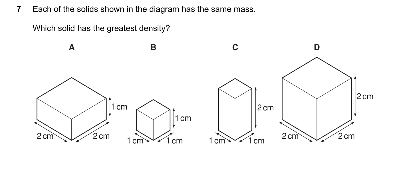 Question 7, June 2007, 0625 Paper 01