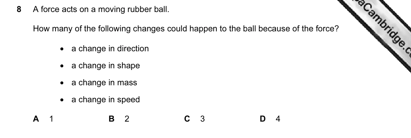 Question 8, June 2007, 0625 Paper 01