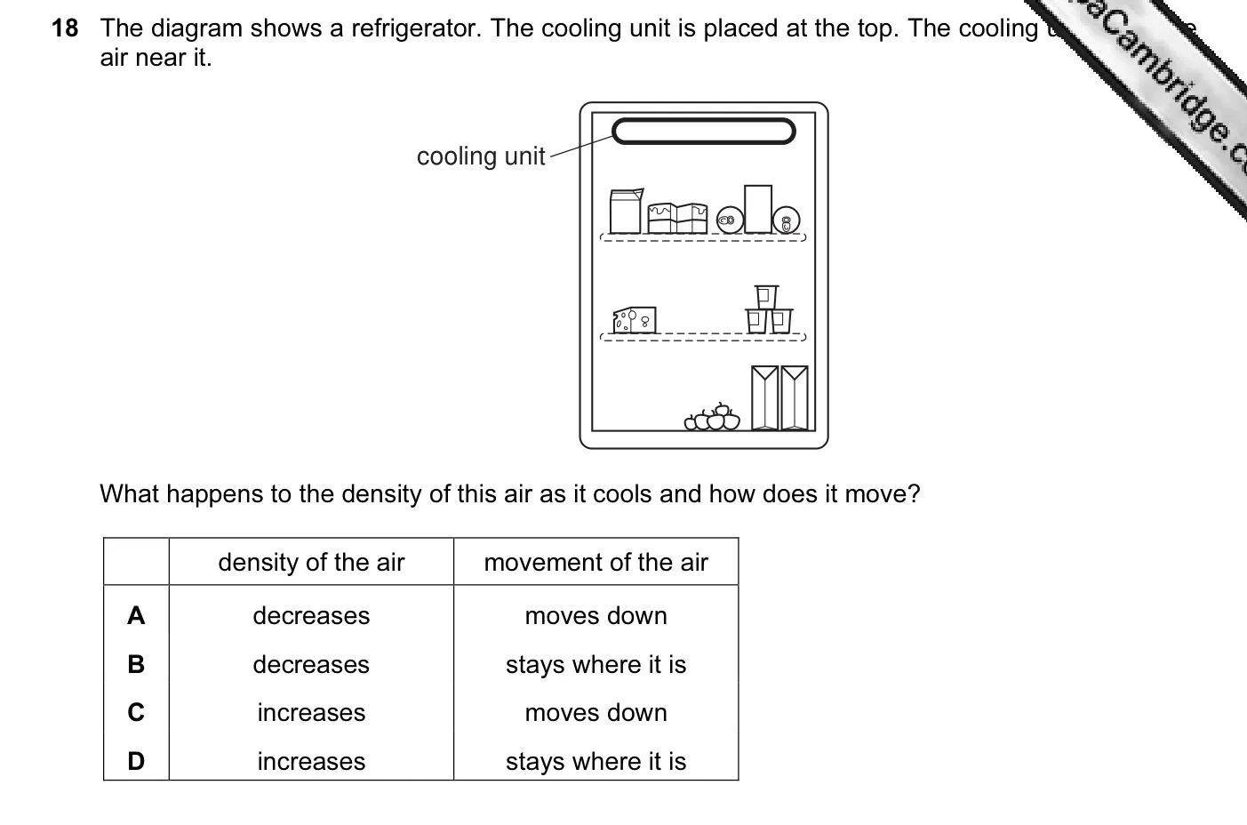 Question 18, June 2007, 0625 Paper 01