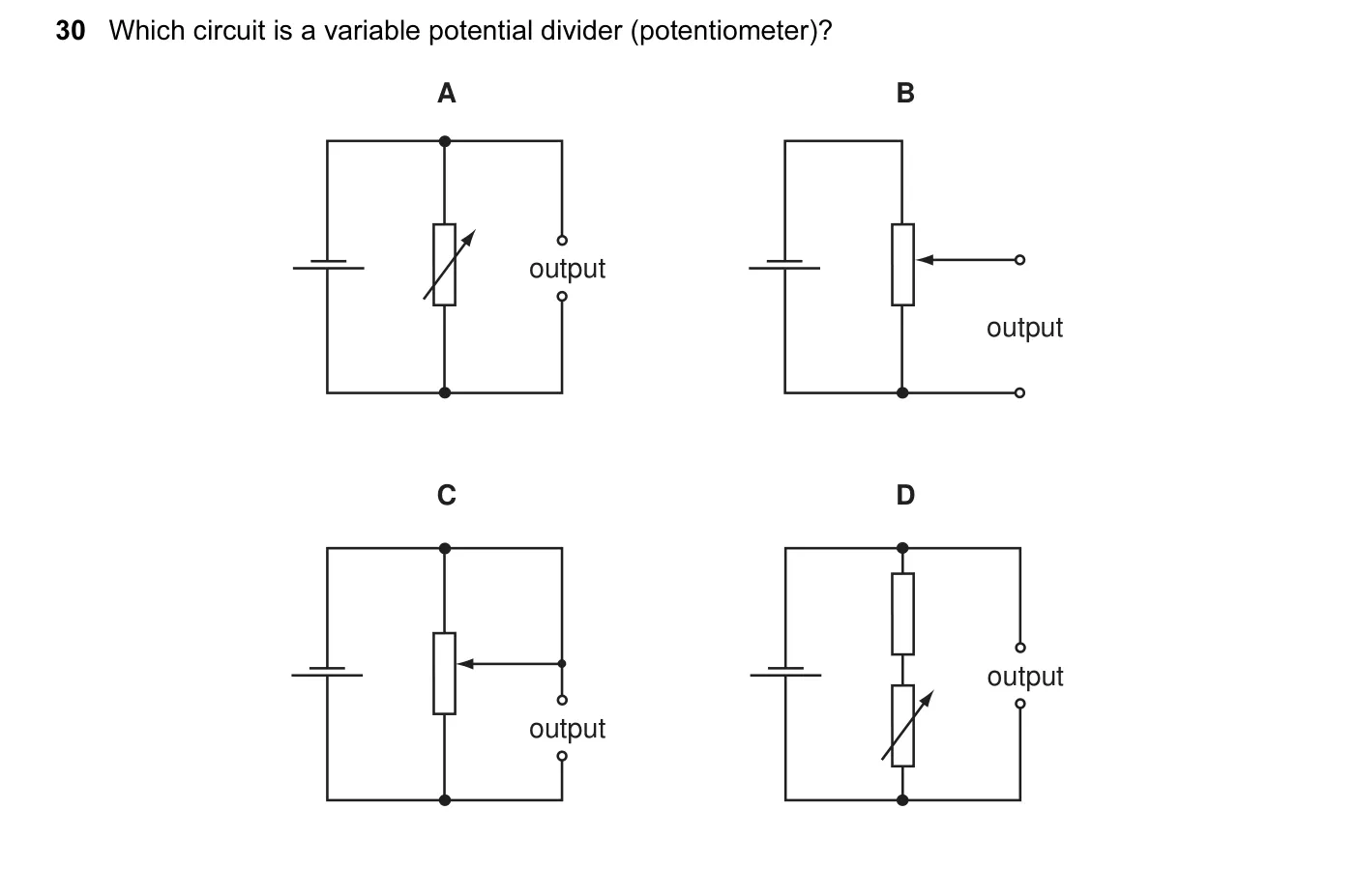Question 30, June 2007, 0625 Paper 01