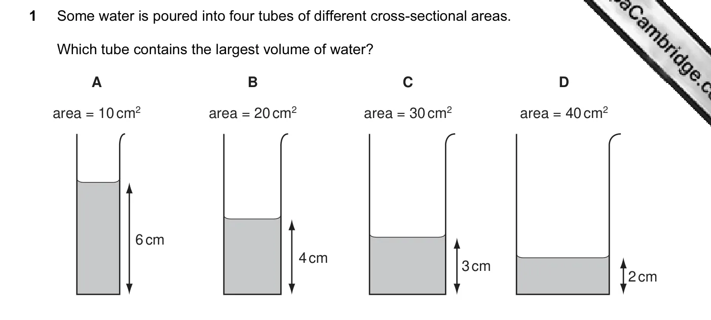 Question 1, November 2007, 0625 Paper 01