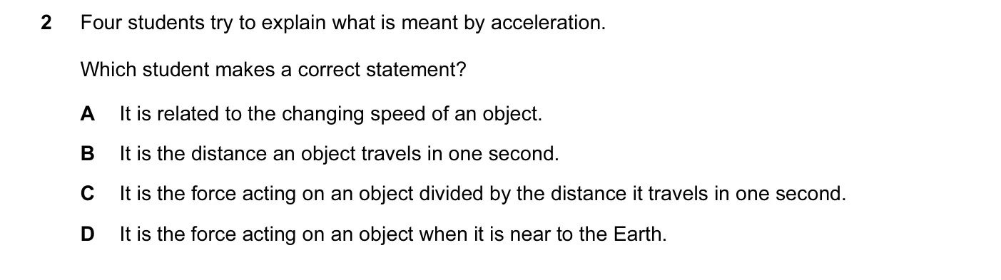 Question 2, November 2007, 0625 Paper 01