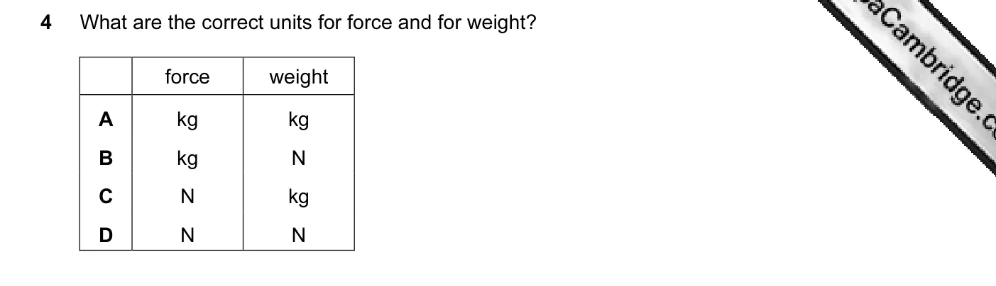 Question 4, November 2007, 0625 Paper 01