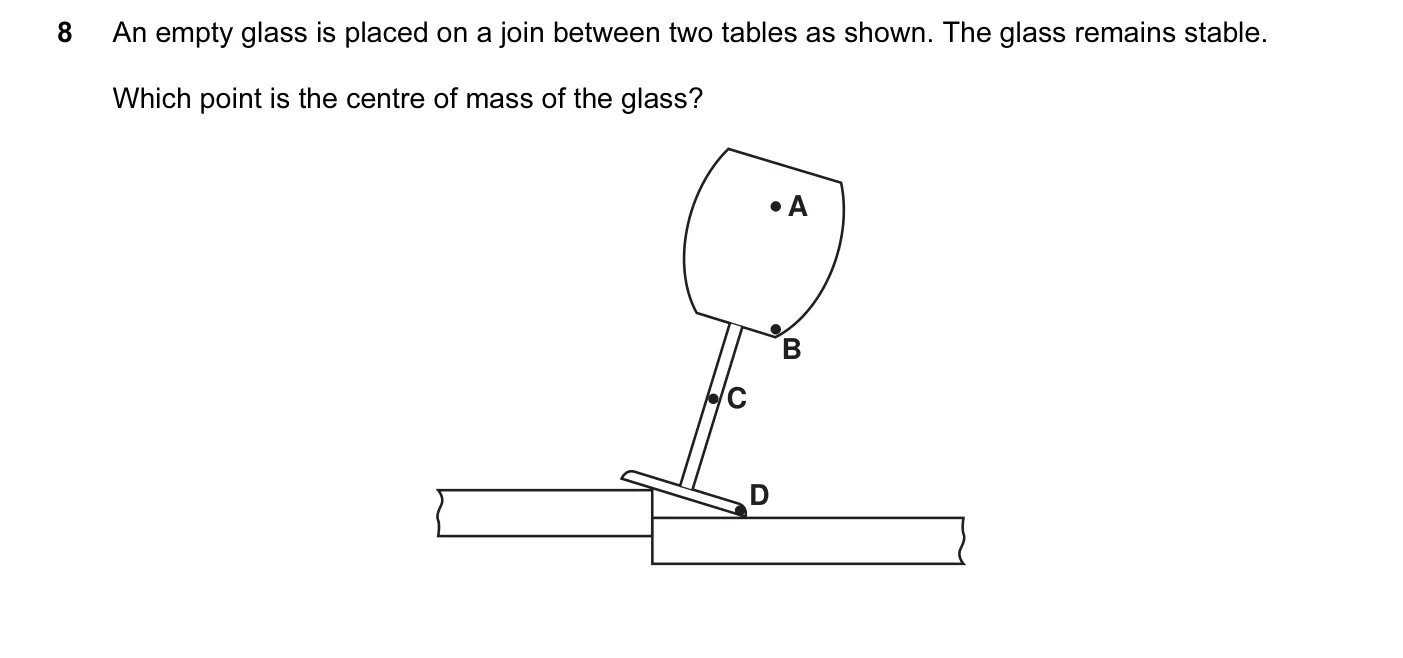 Question 8, November 2007, 0625 Paper 01