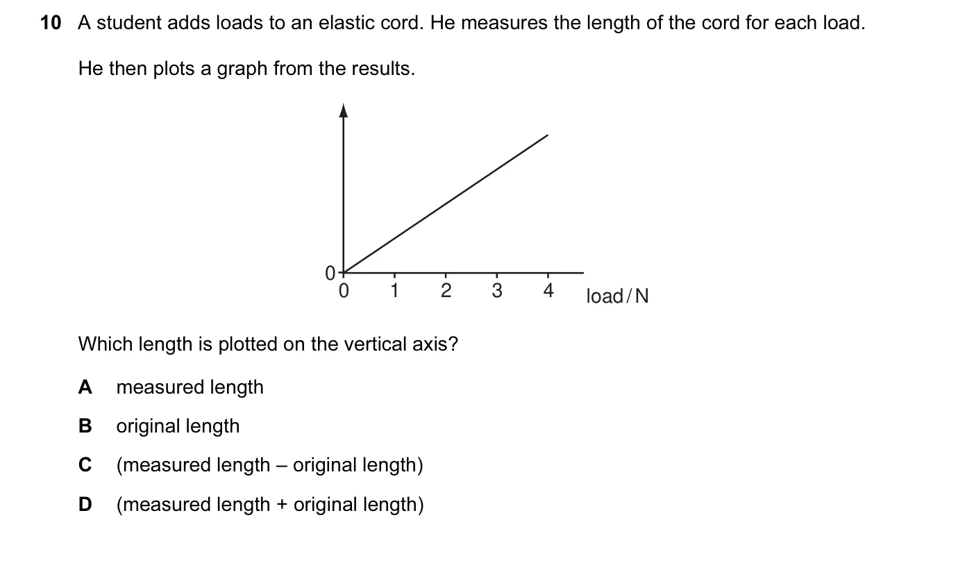 Question 10, November 2007, 0625 Paper 01
