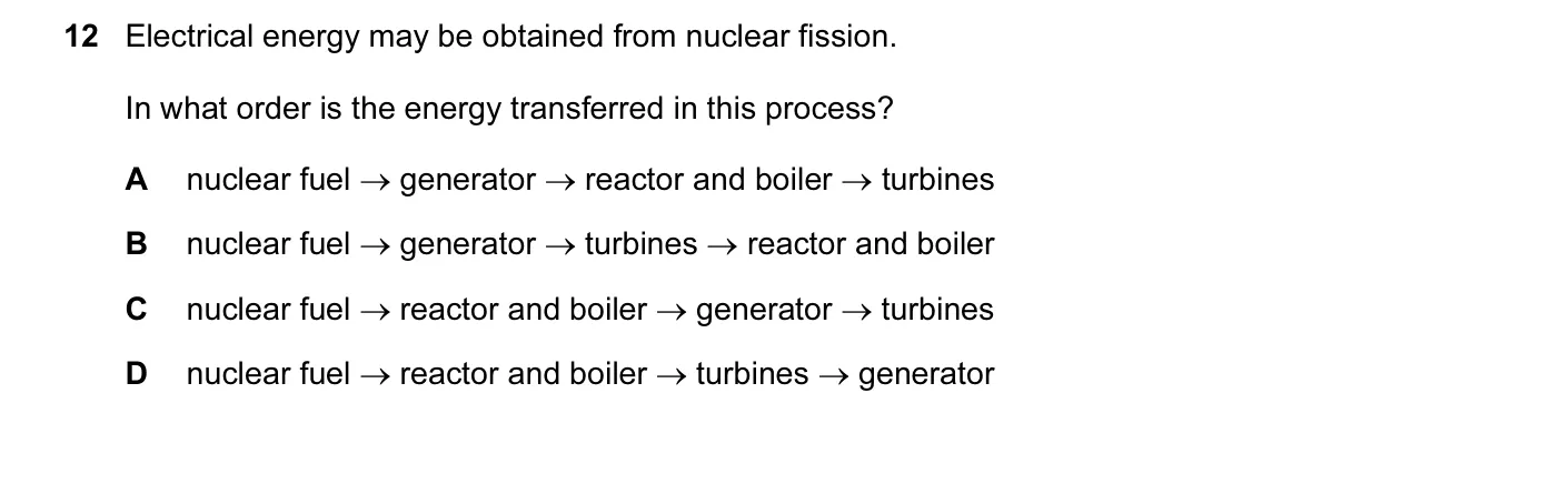 Question 12, November 2007, 0625 Paper 01