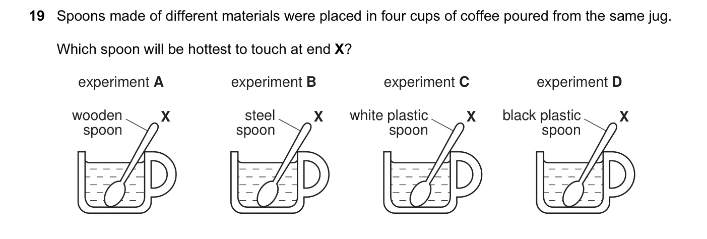 Question 19, November 2007, 0625 Paper 01