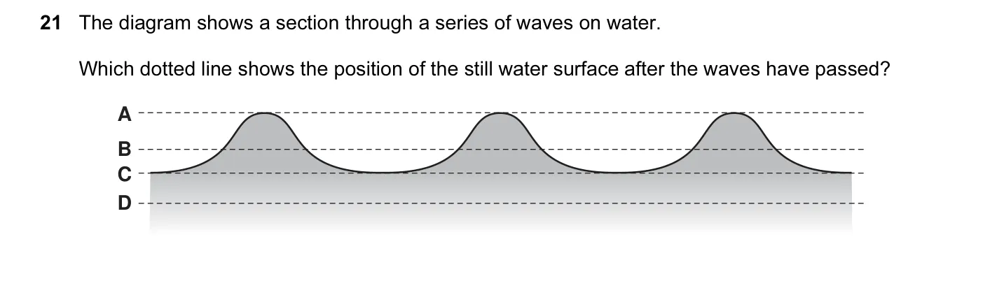 Question 21, November 2007, 0625 Paper 01