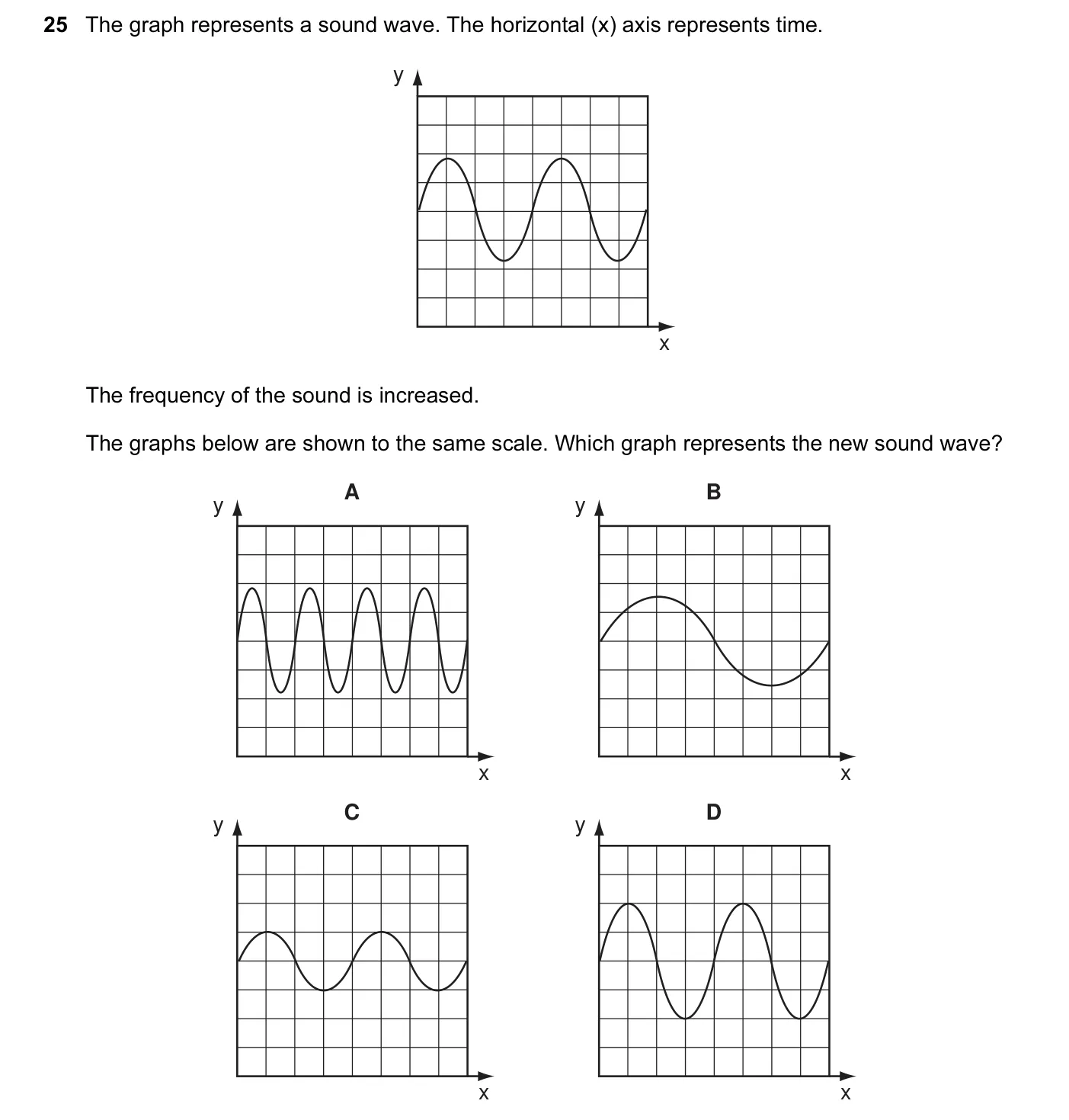 Question 25, November 2007, 0625 Paper 01