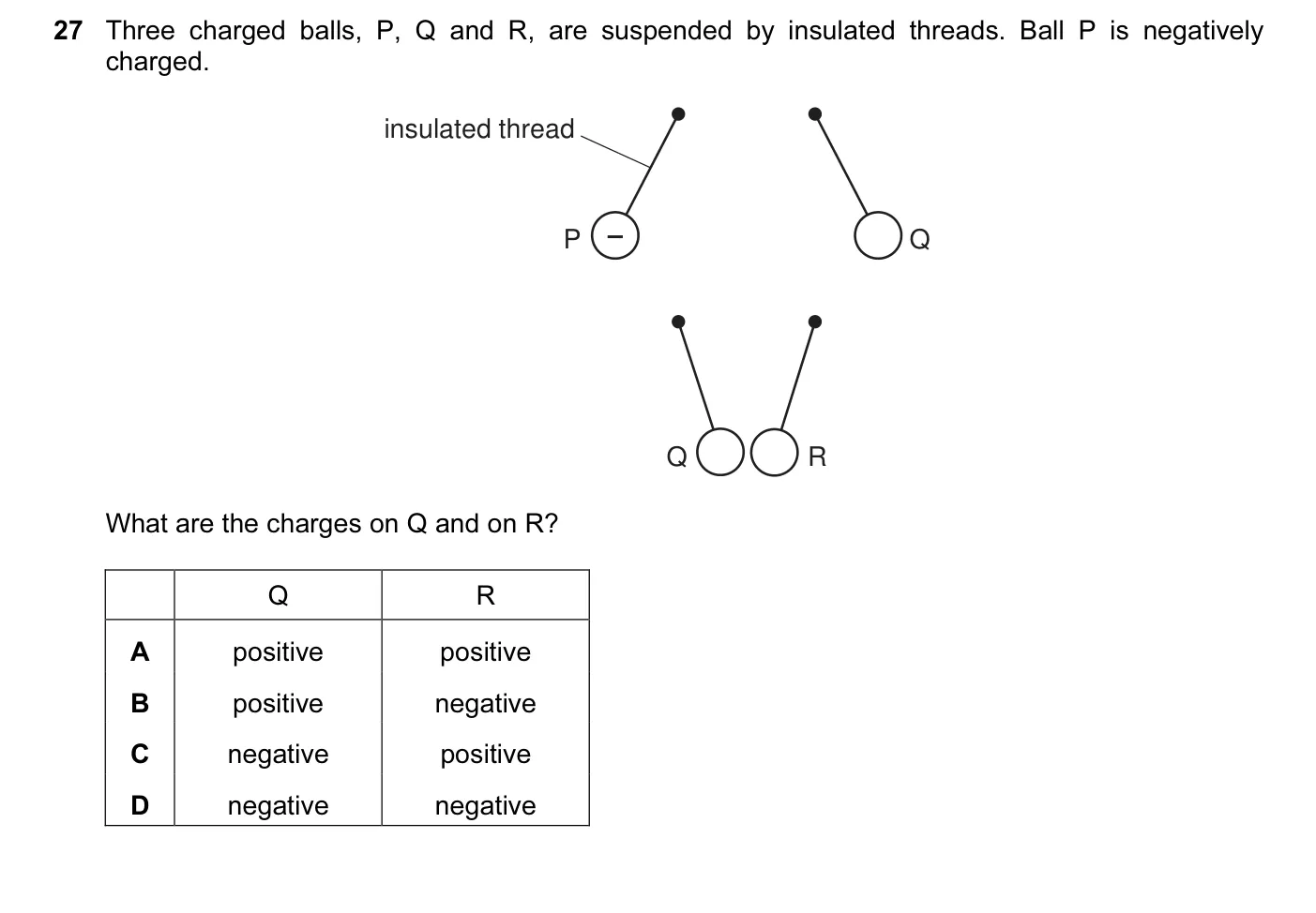 Question 27, November 2007, 0625 Paper 01