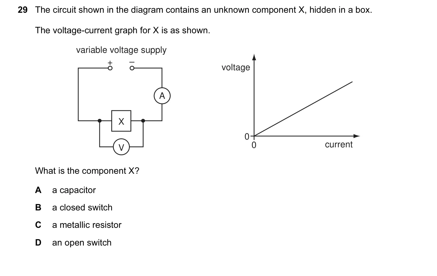 Question 29, November 2007, 0625 Paper 01