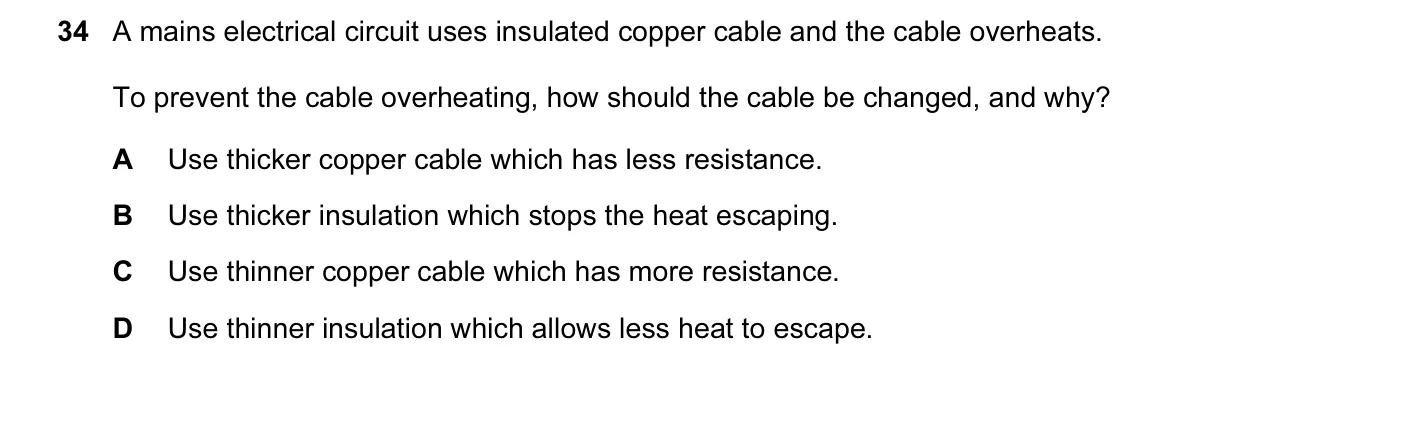 Question 34, November 2007, 0625 Paper 01