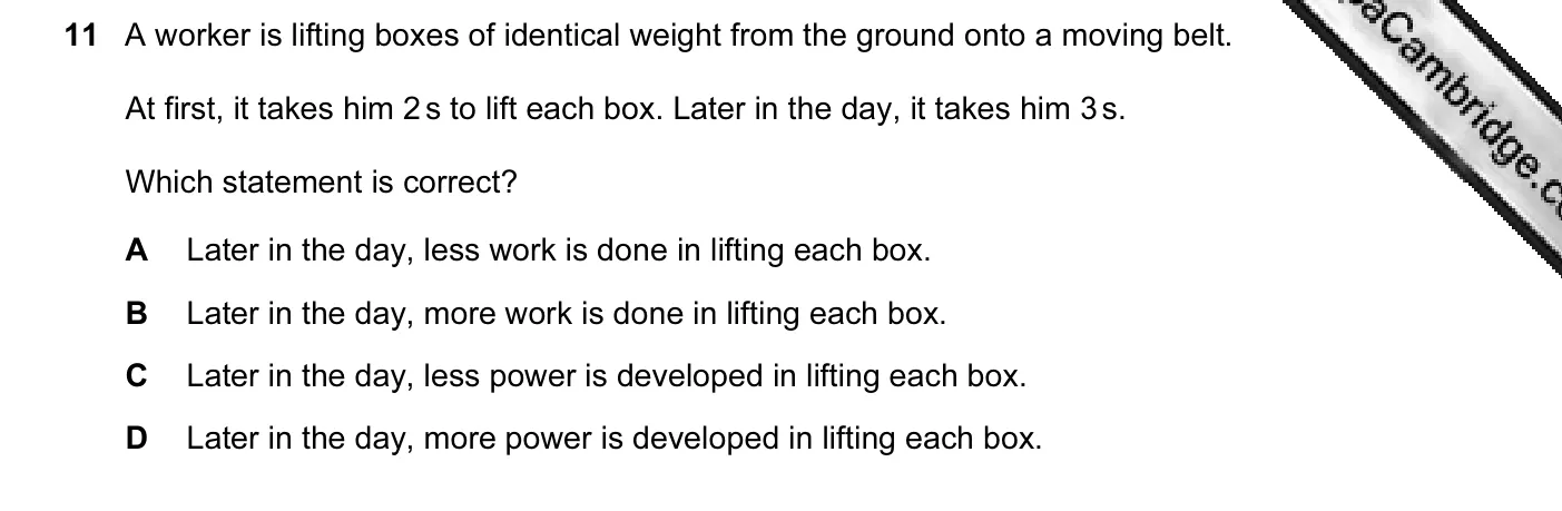 Question 11, June 2008, 0625 Paper 01