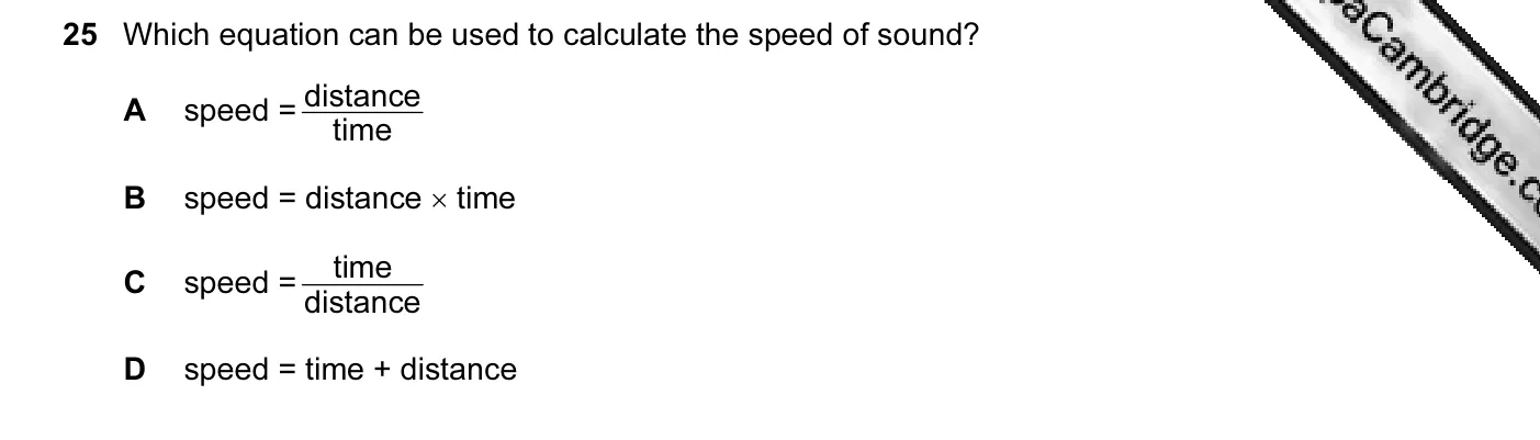 Question 25, June 2008, 0625 Paper 01
