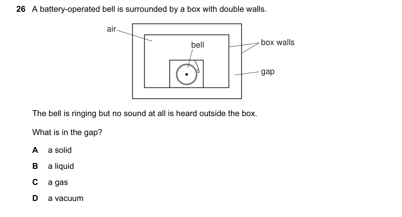 Question 26, June 2008, 0625 Paper 01