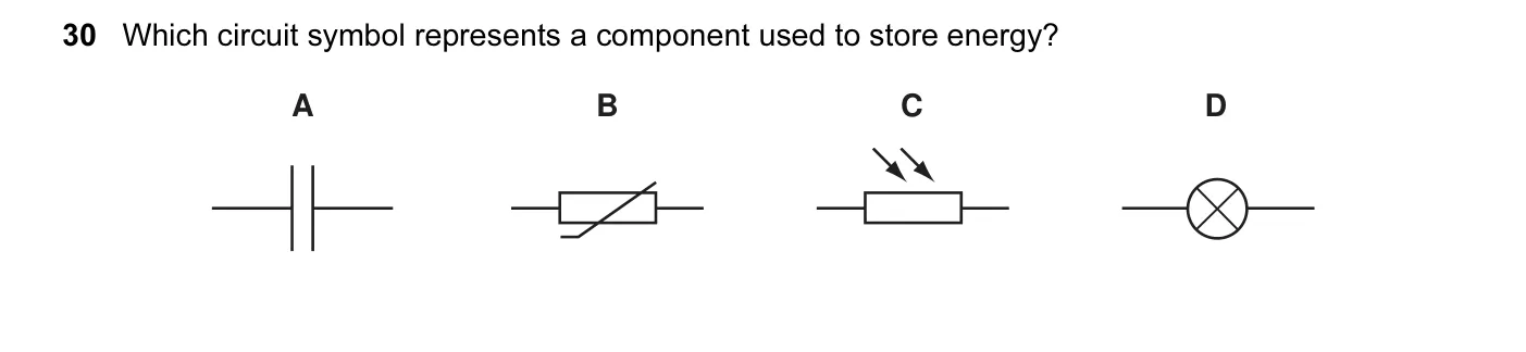 Question 30, June 2008, 0625 Paper 01
