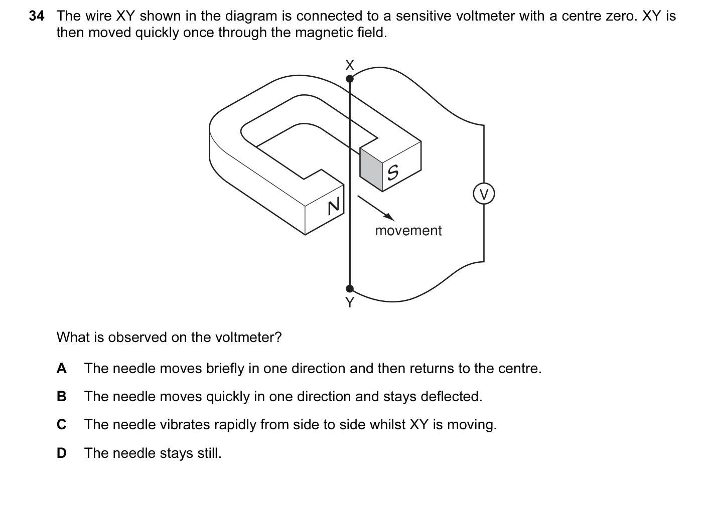 Question 34, June 2008, 0625 Paper 01