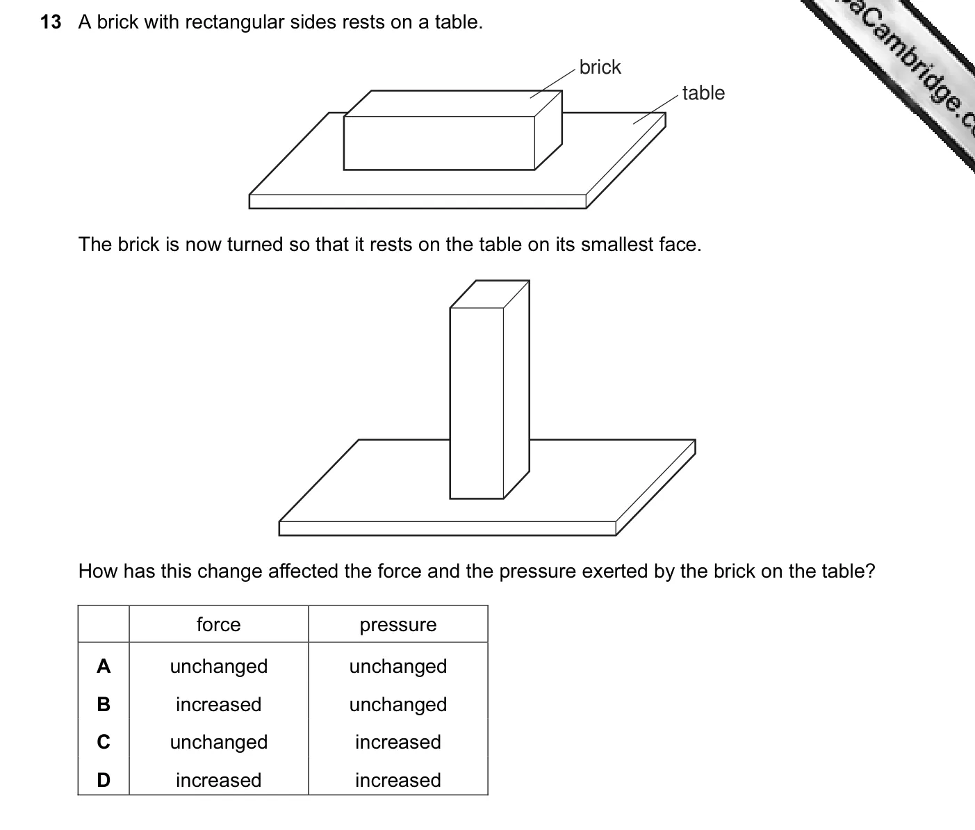 Question 13, November 2008, 0625 Paper 01