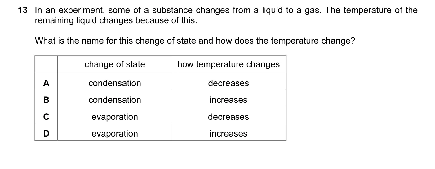 Question 13, June 2009, 0625 Paper 11