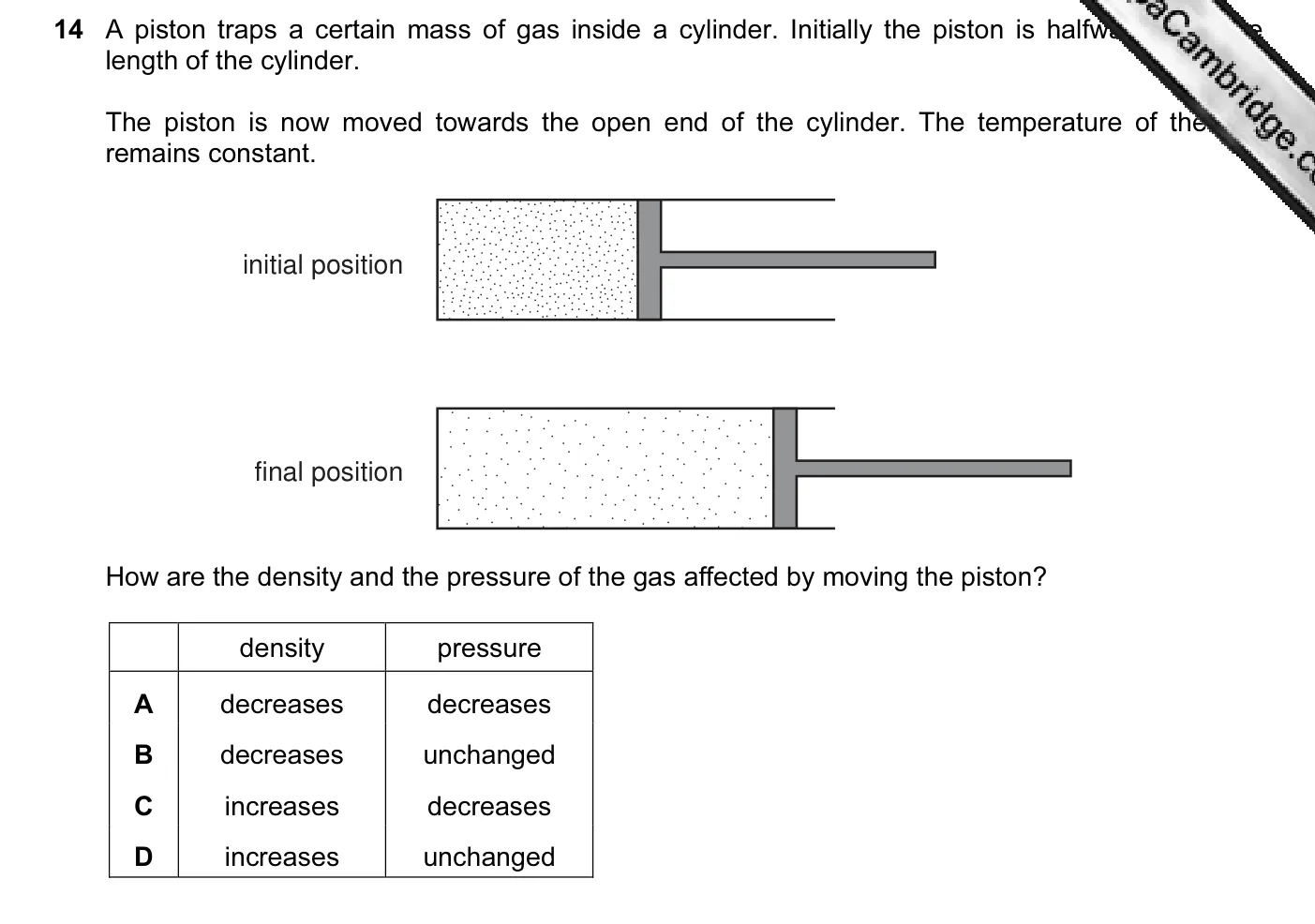 Question 14, June 2009, 0625 Paper 11