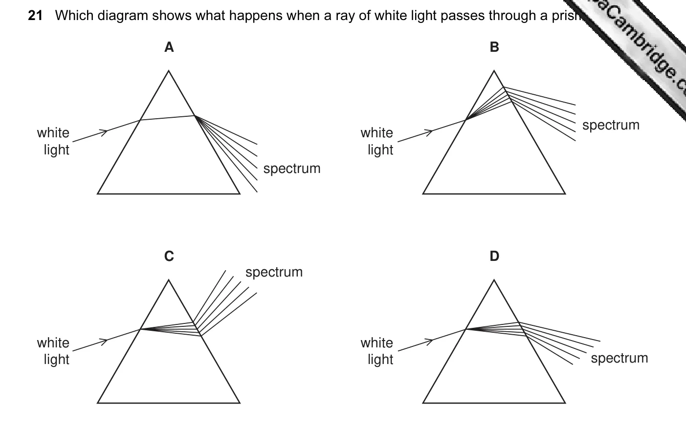 Question 21, June 2009, 0625 Paper 11