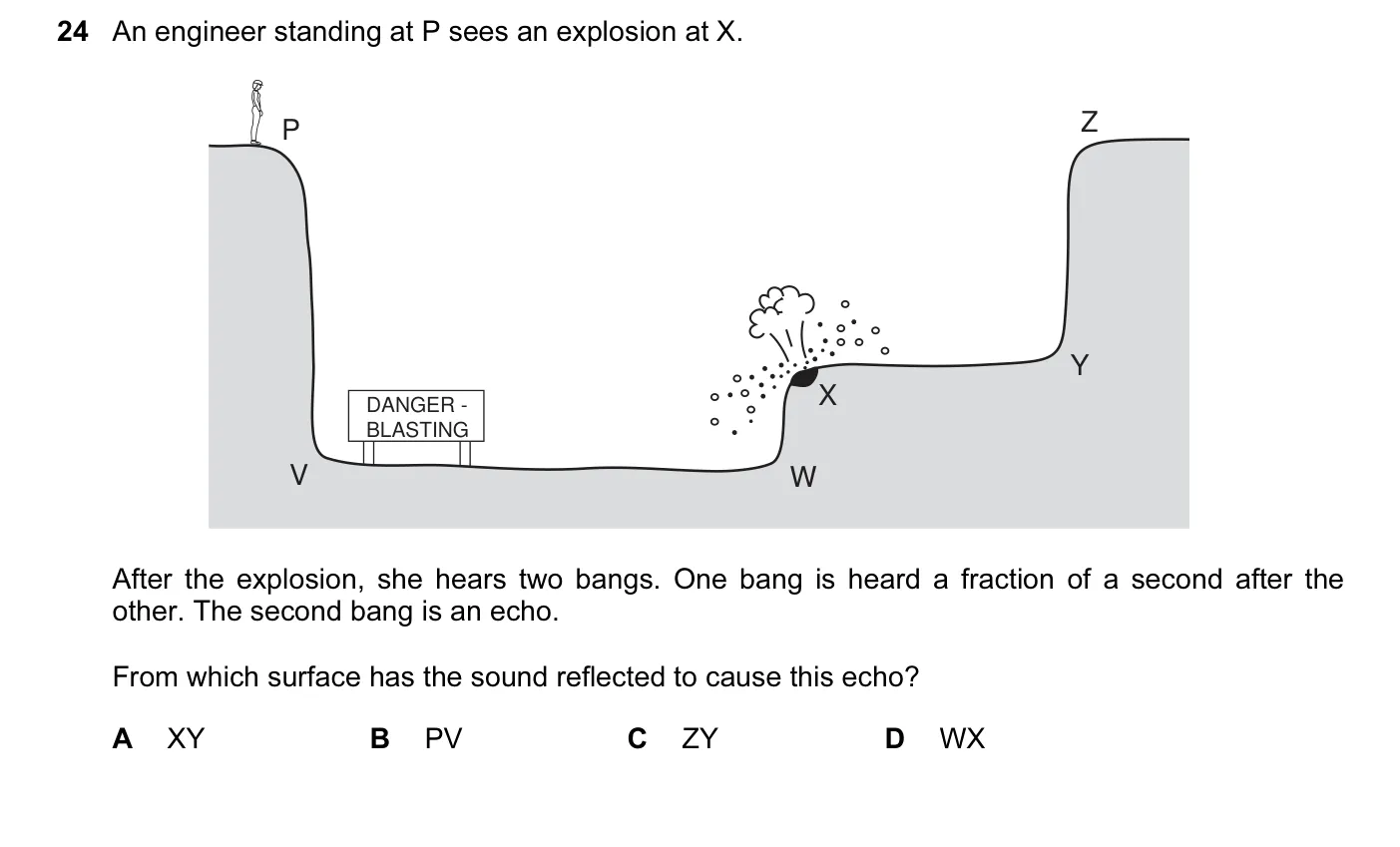 Question 24, June 2009, 0625 Paper 11