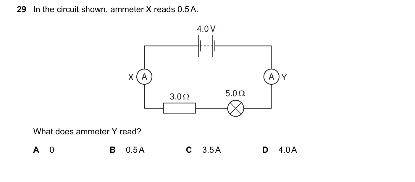 Question 29, June 2009, 0625 Paper 11