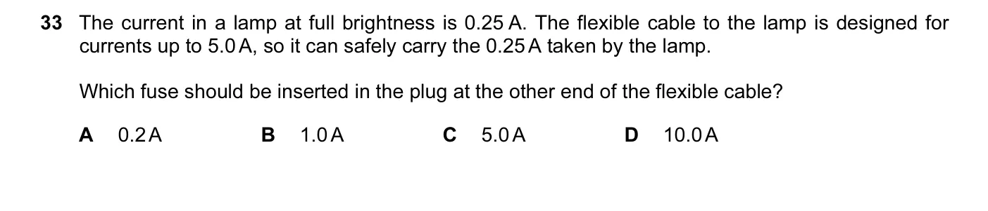 Question 33, June 2009, 0625 Paper 11