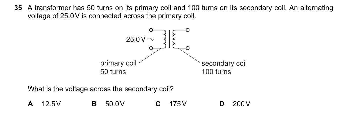 Question 35, June 2009, 0625 Paper 11