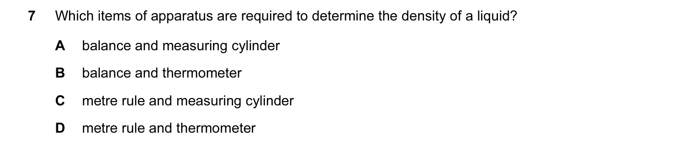 Question 7, June 2009, 0625 Paper 12